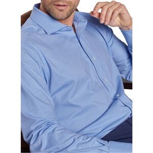 Peter Millar Blue Dot Shirt Button Up Small